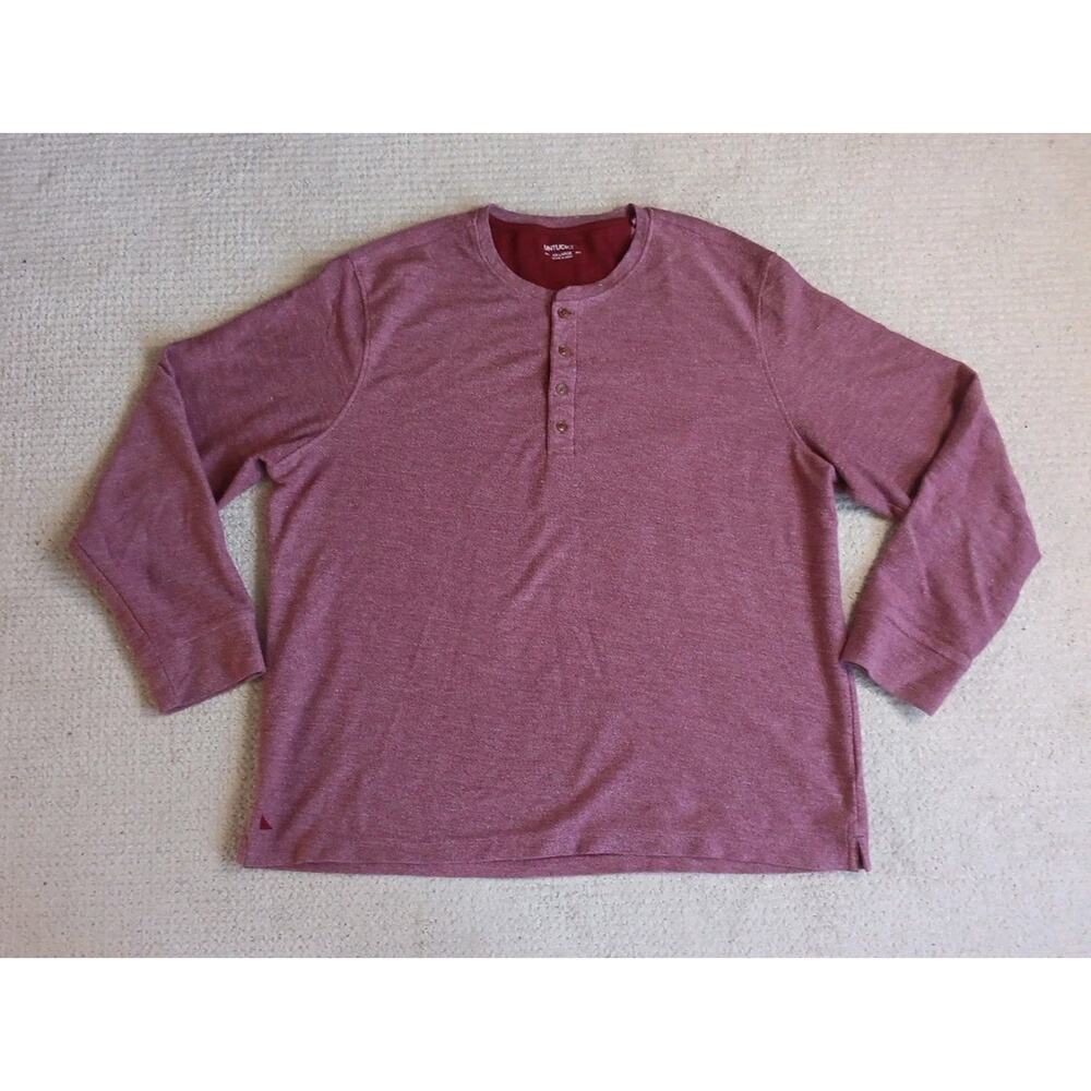 Untuckit Henley Urey Long Sleeve Shirt Mens 2XL Bre Style 40983